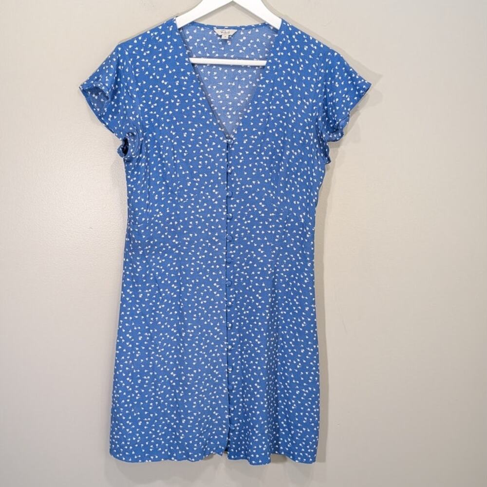 Rails Helena Dress Blue Wisteria Ditsy Floral Feminine Brunch Garden - Size S